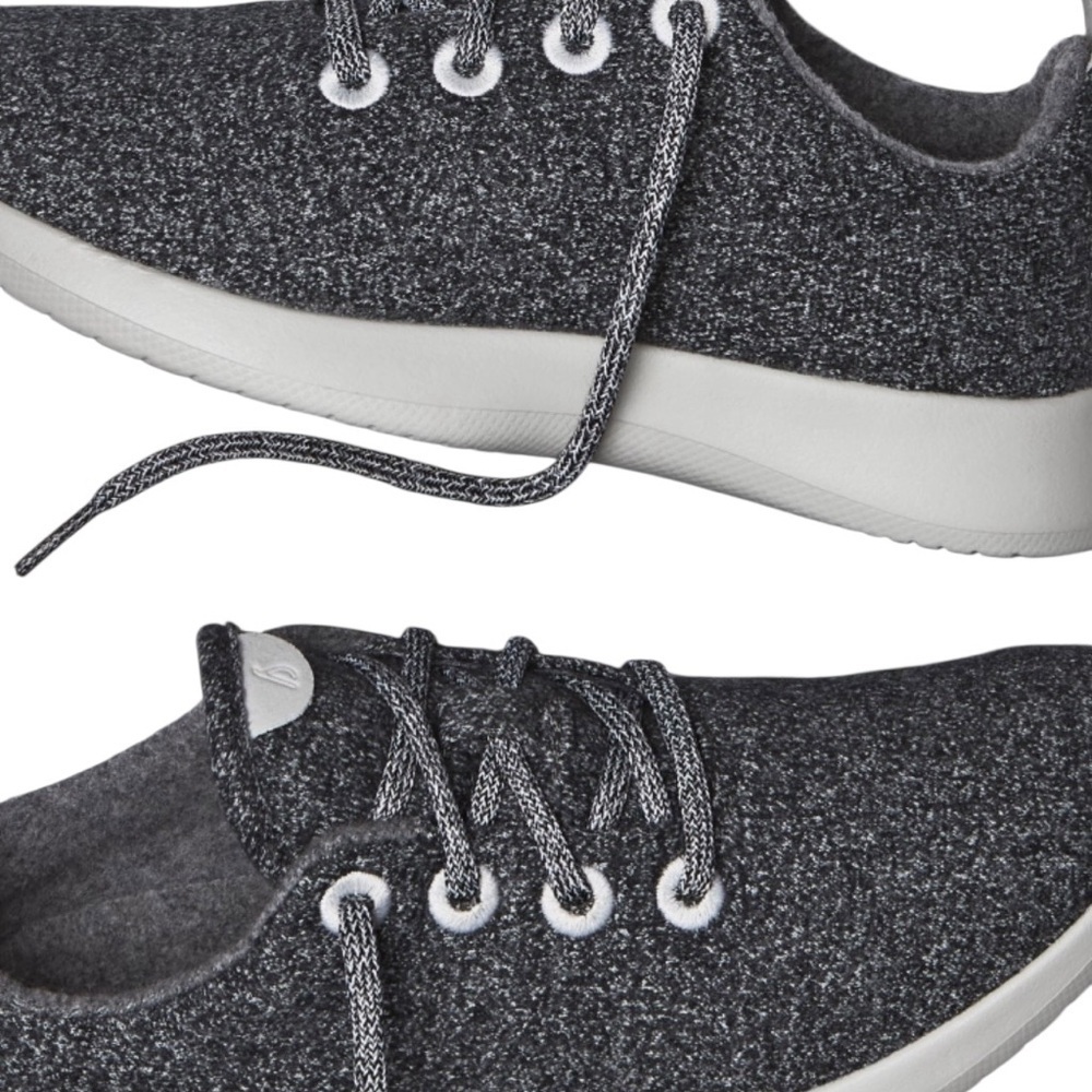 Allbirds charcoal Gray wool Knit lace up Sneakers comfortable size 9